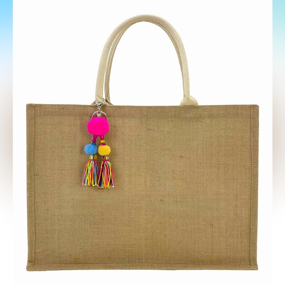 Terrific Tote with Colorful Tassels